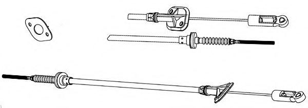 CEF FA01195 Clutch Cable